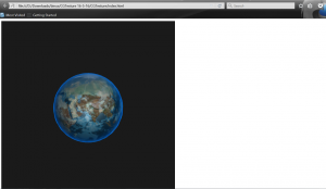 Animated earth opened in browser (zoomed out)